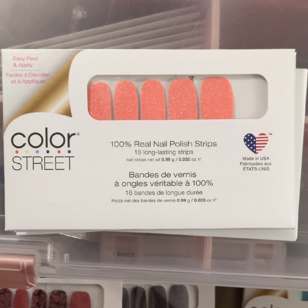 Color Street Peach Nail Polish Strips